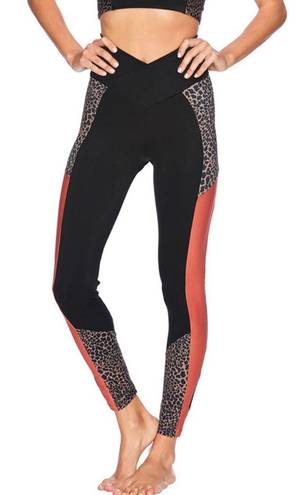 Beach Riot Sport Legging Black Leopard Size Small