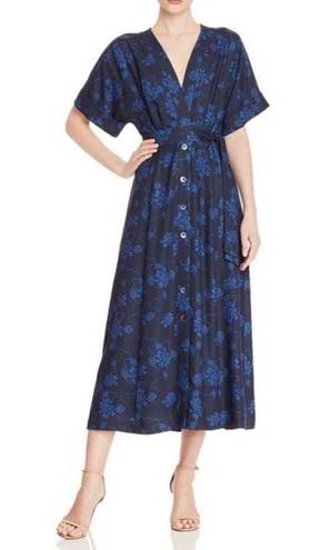 Equipment  Femme Nauman blue eclipse wrap midi dress