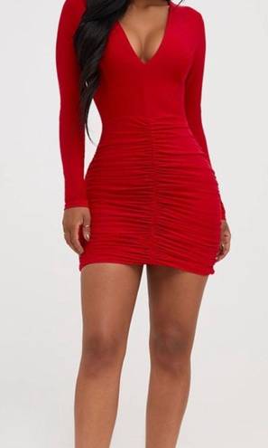 Pretty Little Thing Ruched Mini Dress