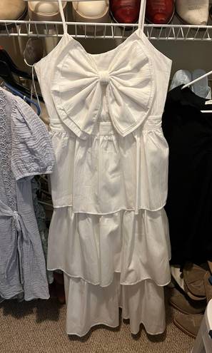 Mabel White Bow Midi