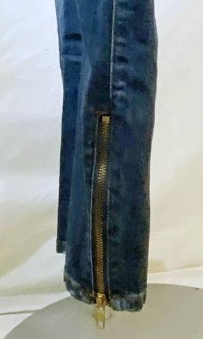 GUESS Blue Stretch Denim Zip Tapered Sleeveless Jumpsuit~4~