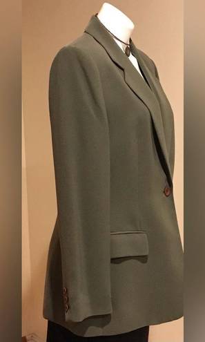 Charter Club Olive Green 1 Botton Blazer Size 10