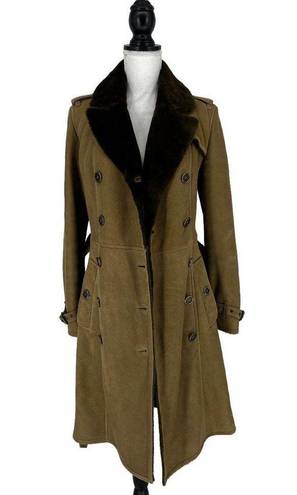 Burberry  Suede Lambskin Shearling Lined Trench Coat