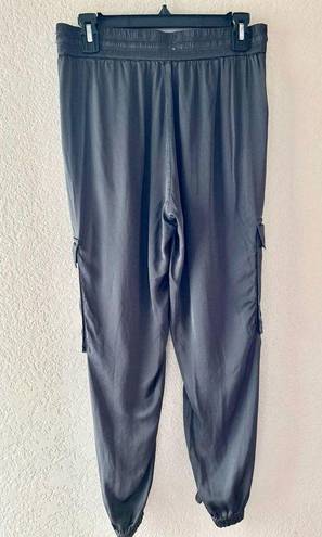 Aerie Satin Cargo Gray Jogger | S