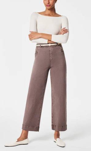 Spanx Stretch Twill Cropped Wide Leg Pants