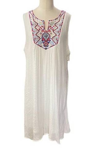 Luxology  Embroidered Bohemian tunic dress NEW Size 16