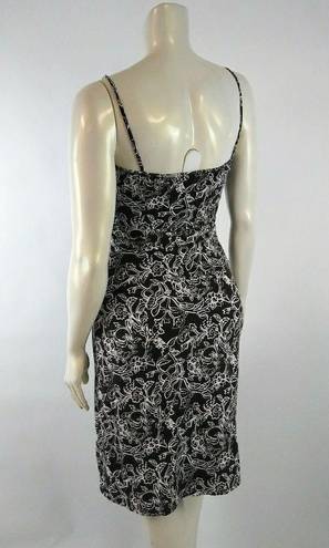 Loft ANN TAYLOR  Xs Brown White Strap Dress