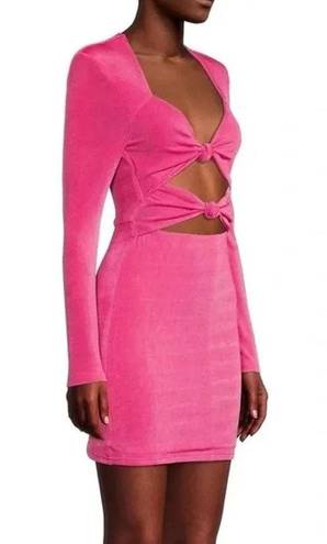 Misha Collection Gracie Cut Out Mini Dress in Bright Pink NWT Size 6 Retail $317