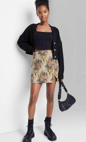 Wild Fable  Floral Tapestry Mini Skirt