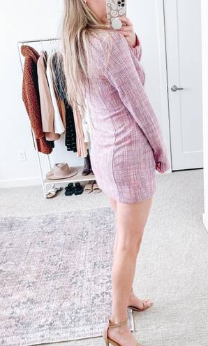 L'Academie Revolve Pink Tweed Blazer Mini Dress 