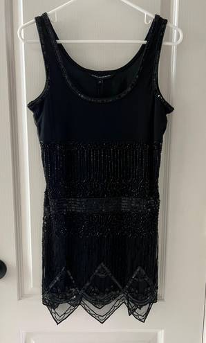 Walter Baker Black Beaded Mini Dress