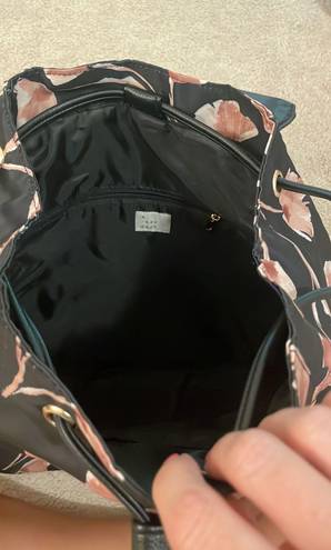 Floral Rose Gold Backpack Black