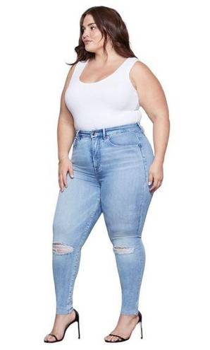 Good American  Good Legs Crop Light Wash Denim Jeans Plus Size 24