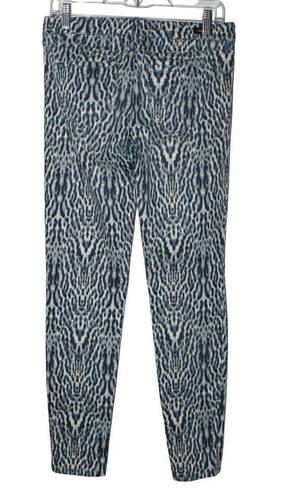 Liverpool Women's  Abby Skinny Jean Blue White Leopard Skinny Jeans Size 27 / 4