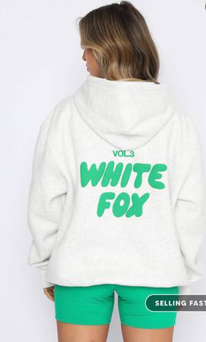 White Fox Boutique Sweat Set Offstage Hoodie + Shorts Glacier Grey