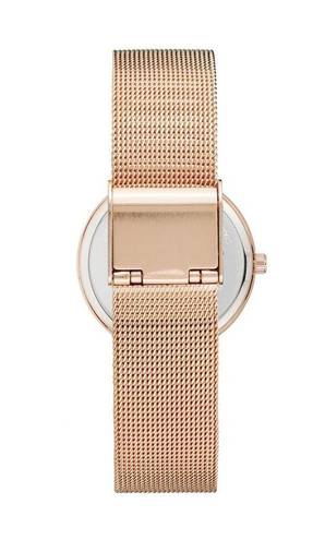 Juicy Couture NWT  Rose Gold Stainless Steel Mesh & Rhinestone Watch