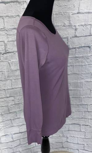 Xersion Longsleeve scoopneck athletic top purple sz small women