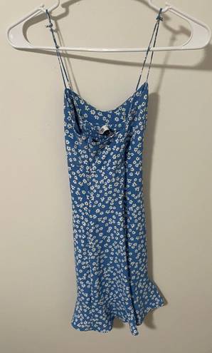 ZARA Blue And White Floral  Dress