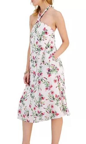 INC Women’s Printed Halter Neck Floral Midi Dress size Medium NWT