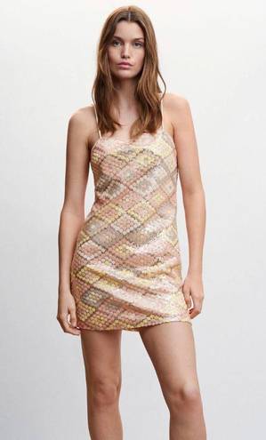 Mango NWT Womens  Macy’s Sparkle Mini Dress size Small (4)