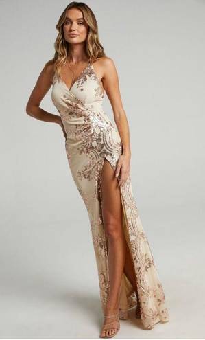 Showpo Out Till Dawn Maxi Dress Gold Size 4 - $40 (60% Off Retail) New With  Tags - From Abbi