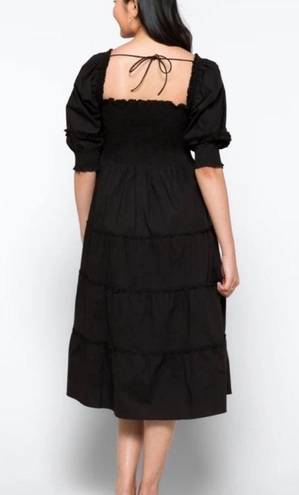 Hill House NWT  | The Nesli Nap Smocked Midi Dress in Black | Size XS