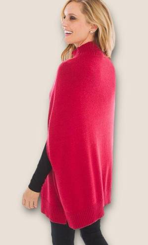 Chico's Chico’s Zenergy Wendy Cable Poncho Red L/XL