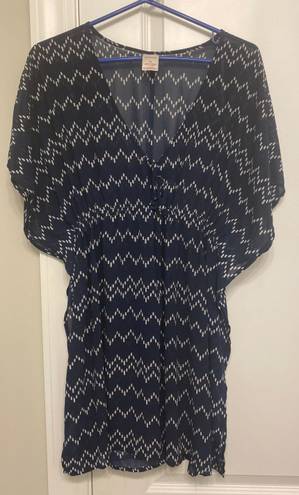 Merona Dark Blue  Small Short Sleeve Beach Cover Up Dress