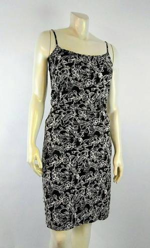 Loft ANN TAYLOR  Xs Brown White Strap Dress