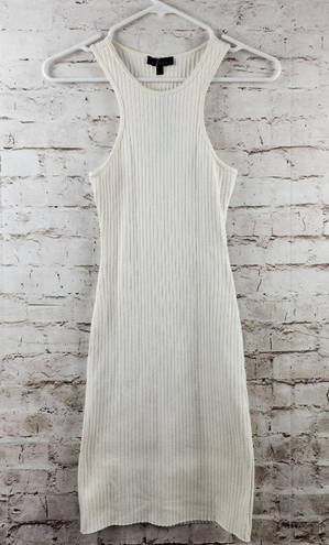 The Range  Primary Rib Carved Mini Dress in Lt Shell White Size XS Sleeveless