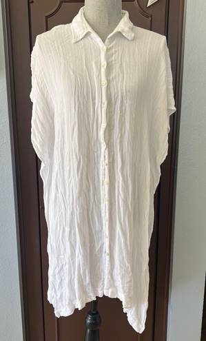 l*space Anita White Coverup Tunic Shirt