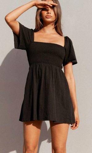 Princess Polly Summer Nights Mini Dress Black Size 6