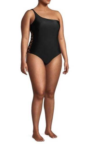 XOXO  NWT One Shoulder Cage Sides One Piece Swimsuit Size 3x