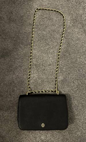 Tory Burch Black Leather Crossbody Purse