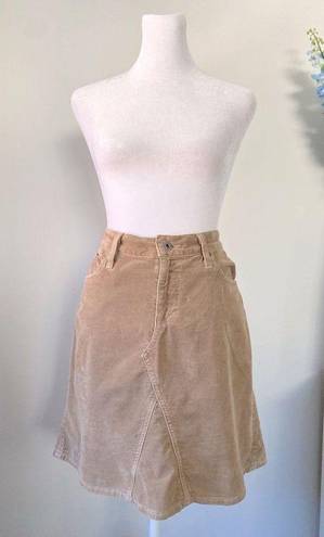 AG Adriano Goldschmied  Mid-Box Tan Corduroy Skirt