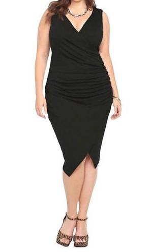 Torrid  Black Sleeveless Ponte Envelope Bodycon Dress NWT Size 2