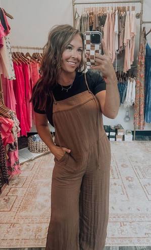 Tennessee Jane Boutique Brown Jumpsuit 23 55 Off Retail