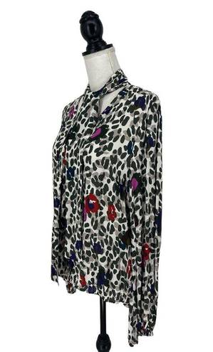 Ted Baker Ted Bak­er Charia Wilder­ness Tie Neck Blouse