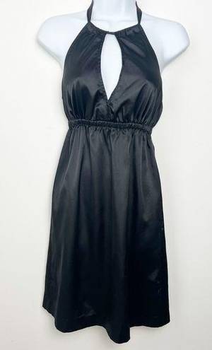 Guess  Halter Satin Mini Dress Size Small in Black Y2K style