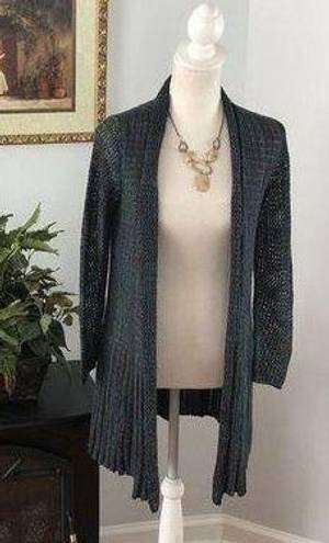 Krazy Kat  Women Cardigan Knit Open Sweater Jacket Green Long Sleeve