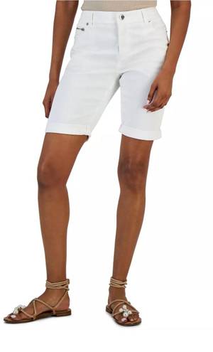 INC High Rise Denim Bermuda Shorts