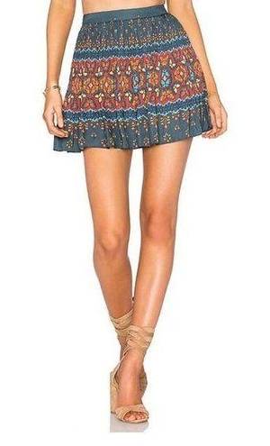 Farm Rio  Libali Sea BL Pleated Mini Skirt size S