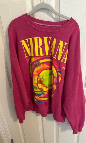 Urban Outfitters Pink Nirvana Sweatshirt