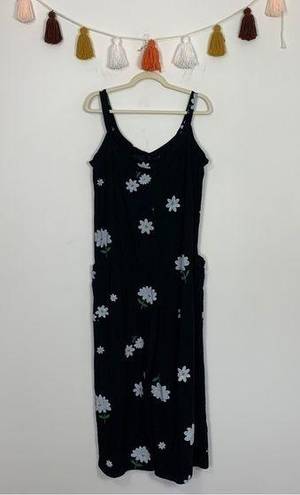 Daisy Handmade Painted  Floral Print Jumpsuit Size Medium