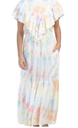 Young Fabulous and Broke NWT  Blue Cruz Maxi Tie Dye Short Casual Dress