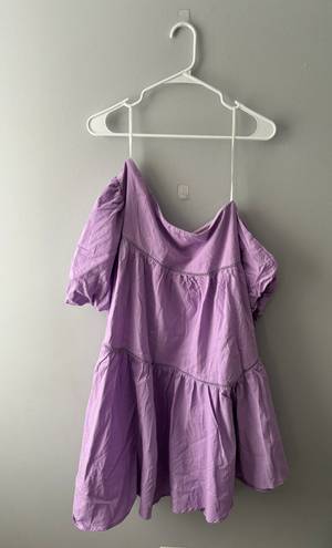 Petal and Pup Lottie Off Shoulder Mini Dress - Lilac