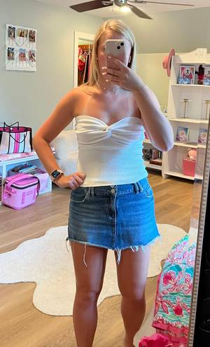 Amazon White Twist Tube Top