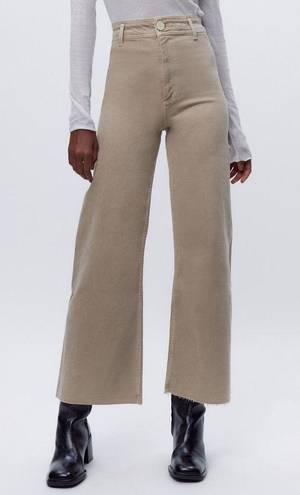 ZARA Marine Straight High Rise Jeans in Sand/Brown