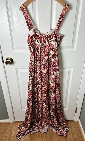 Agua Bendita  Cotton Blare Floral Maxi Dress S