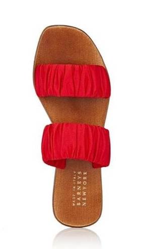 Barney’s New York Red Satin Double-band Sandals